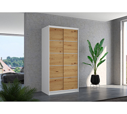 Posuvná skříň RIVA 100 Bílá+Artisan