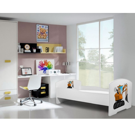 Postel s matrací PEPE DIGGER 160x80 Bílá