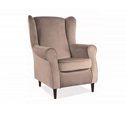 Křeslo BARON Velvet, béžový Bluvel 28/wenge