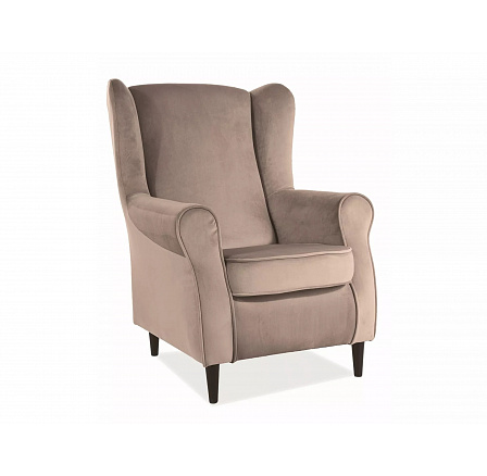 Křeslo BARON Velvet, béžový Bluvel 28/wenge Křeslo BARON Velvet, béžový Bluvel 28/wenge