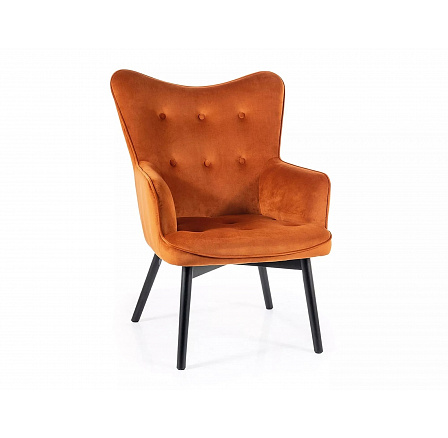 Křeslo CARMEN VELVET, Skořicový Bluvel 4215/Černý mat Křeslo CARMEN VELVET, Skořicový Bluvel 4215/Černý mat