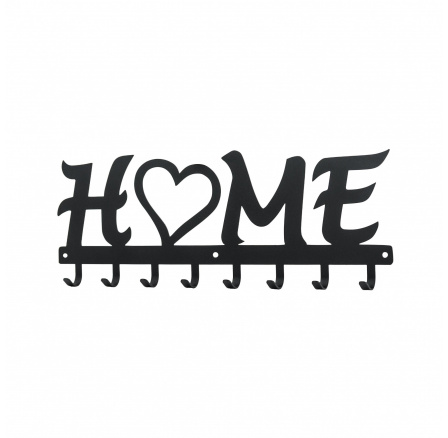 Nástěnný věšák Home černý
