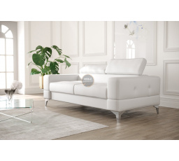 Sofa TOSCANIA II 180 cm přírodní kůže - bílá kůže