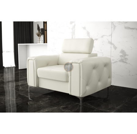 Křeslo ORION přírodní kůže - bílá kůže Křeslo ORION přírodní kůže - bílá kůže