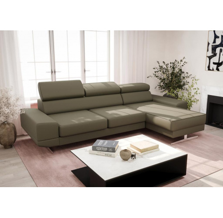 Rohová sedací souprava MILANO MINI přírodní kůže - Olivová kůže, pravá Rohová sedací souprava MILANO MINI přírodní kůže - Olivová kůže, pravá
