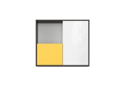 GRAPHIC (S343) SFW2D/86/75/C šedý wolfram/žlutá/bílý lesk (laminát)
