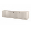 VESPER RTV 187 4D - kašmírová MDF / kašmír / černé úchyty / sokl