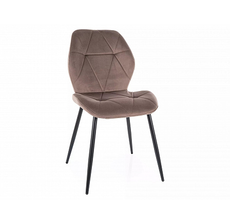 Jídelní židle RICK VELVET, Cappuccino Bluvel 38/Černá