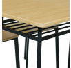 Jídelní set s 4 židlemi, 110x70x76cm, mdf, dub, AUT-O2222 OAK