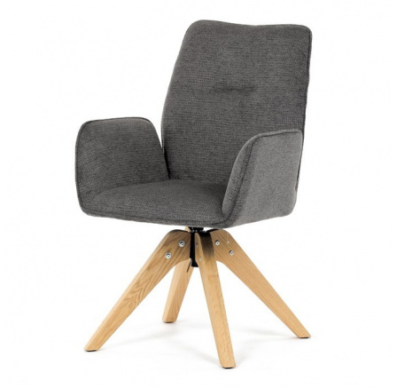 Jídelní židle, šedá, látka, DCH-C2148 GREY2