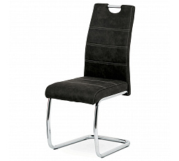 Jídelní židle, černá, látka, HC-483 BK3