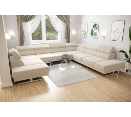 Rohová sedací souprava EMPORIO MAX I 300X350X220 - pravá, béžová