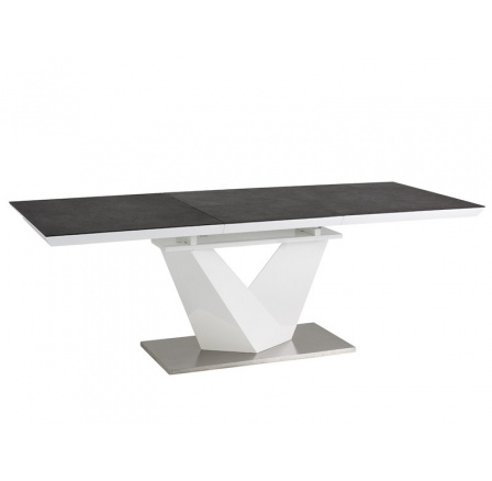 Jídelní stůl ALARAS II 140 šedý / bílý lak