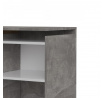 Čelo postele SIMPLICITY 135, Beton/Bílý lesk 