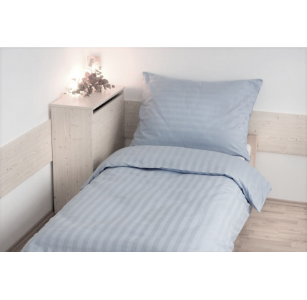 Povlečení Atlas gradl 140x200, 70x90cm šedé nitěný knoflík