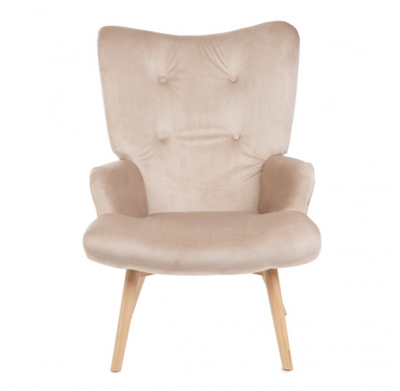 Křeslo B2 MOSS PLUS 2v1 velur béžové 70x95cm 890043