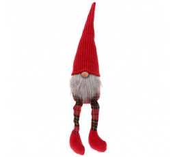 Skřítek - látková figurka, se svítícím nosem, červená