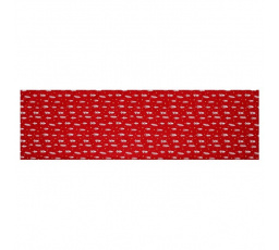 Běhoun červený - vánoční , 100% polyester, 40 x 150 cm