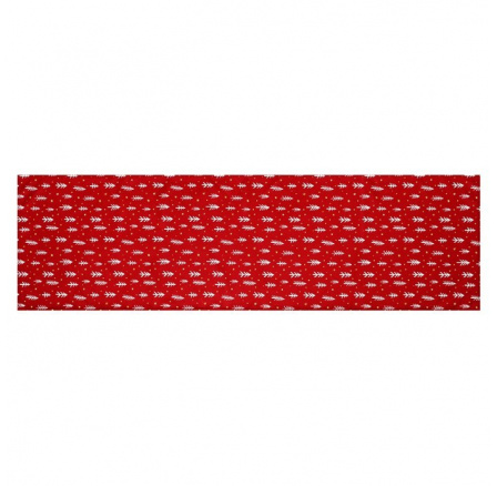 Běhoun červený - vánoční , 100% polyester, 40 x 150 cm