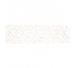 Běhoun - stříbrný vánoční vzor, 100% polyester, 40 x 150 cm
