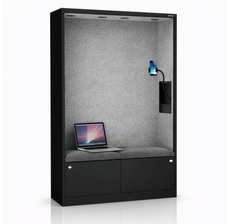 Sally 1150mm korpus Černý - sedák Šedý