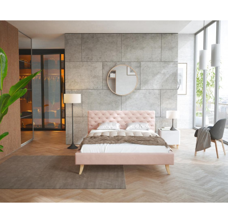 Čalouněná postel KALIFORNIA- TRINITY (světle růžová) - 180 x 200 Čalouněná postel KALIFORNIA- TRINITY (světle růžová) - 180 x 200