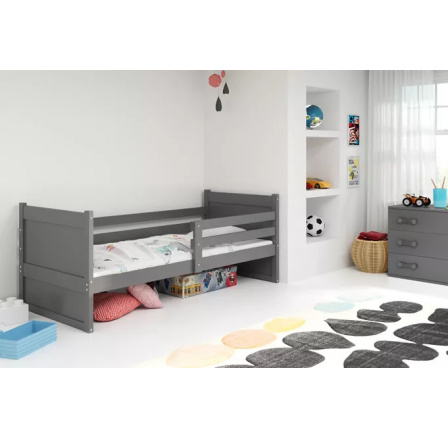 Dětská postel RICO 80x190 cm, bez matrace, Grafit/Grafit