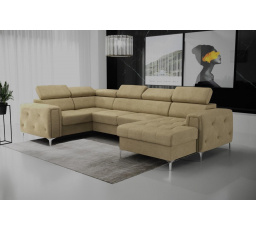 Rohová sedací souprava ORION MAX III s funkcí spaní 165x320x185 cm - béžová, levá