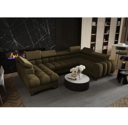 Rohová sedací souprava ASPEN MAX II 195x350x170 cm - pravá, olivová Rohová sedací souprava ASPEN MAX II 195x350x170 cm - pravá, olivová