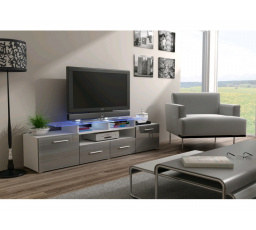 TV komoda EVORA WHITE  - šedá