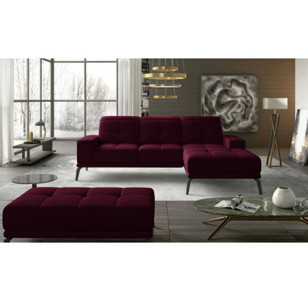 Narożnik Torrense + Puf Mat Velvet 68 140x215 Pravý