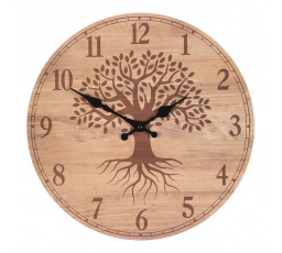 Hodiny nástěnné - strom života, MDF, 34 cm