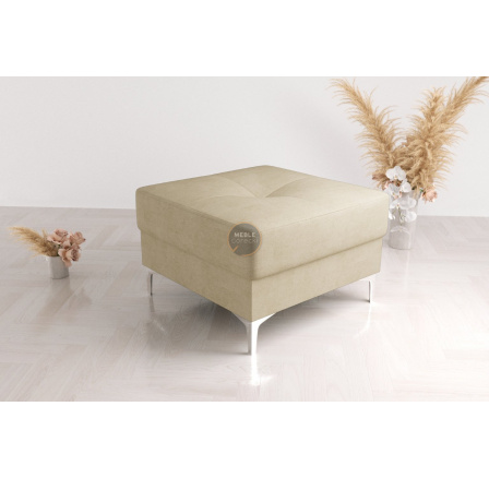 Taburet  s kontejnerem 70 x 70 cm - béžová