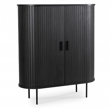 Komoda TRISH 100 cm Dvoudveřová Posuvná Černá