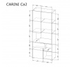 Skříň CARINI - CA2, světlý grafit/bílá briliantová/dub nash