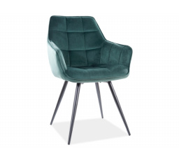 Jídelní židle  LILIA, zelený velvet Bluvel 78