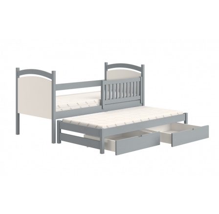 Postel přízemní výsuvná s tabulí na malování Amely - Barva šedý, rozměr 80x180 Postel přízemní výsuvná s tabulí na malování Amely - Barva šedý, rozměr 80x180