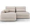 Ripeli Corner Sofa Bed with Storage, White Velvet, Left-Hand Facing Modullo 01 180x128 Left 1