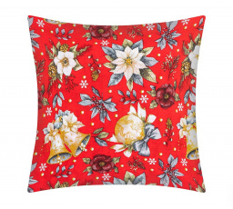 Vánoční povlak na polštářek 40x40 cm hvězda červená