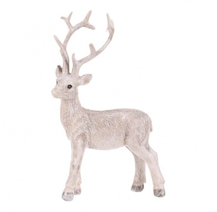 Jelen - polyresinová figurka, stojící, vel. S, bílý Jelen - polyresinová figurka, stojící, vel. S, bílý