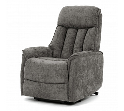 Polohovací křeslo, elektrické kabelové ovládání, šedá, látka, TV-H9727 GREY2