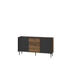 Systém "PRESTIGO" P5 (Komoda 2D3S) - Barva: černá/san sebastian