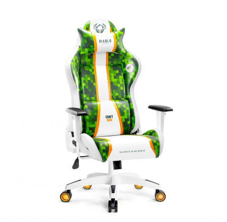 Herní křeslo One 2.0 Normální velikost, Craft Edition, bílo-zelené