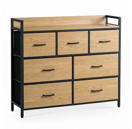 Komoda se zásuvkami HUDSON 98 cm Dub/Černá Komoda se zásuvkami HUDSON 98 cm Dub/Černá