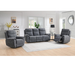 Kožená polohovací sedací souprava Rambis 3+1+1 čokoláda