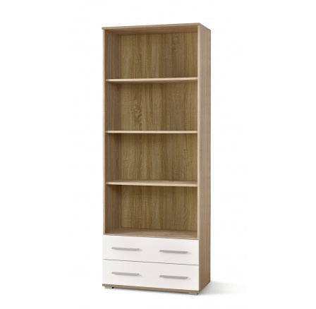 Regál LIMA REG3, dub sonoma/bílá