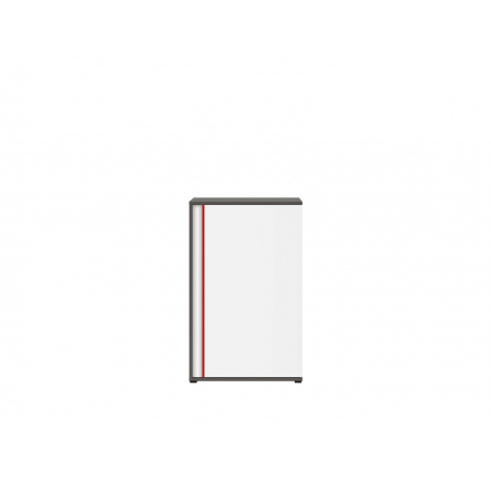 GRAPHIC (S343) KOM1DP/B šedý wolfram/bílá/červená