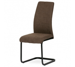 Jídelní židle, hnědá, látka, DCL-414 BR2