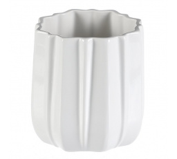 Váza keramická - glazovaná, bílá