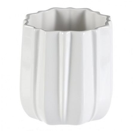 Váza keramická - glazovaná, bílá Váza keramická - glazovaná, bílá